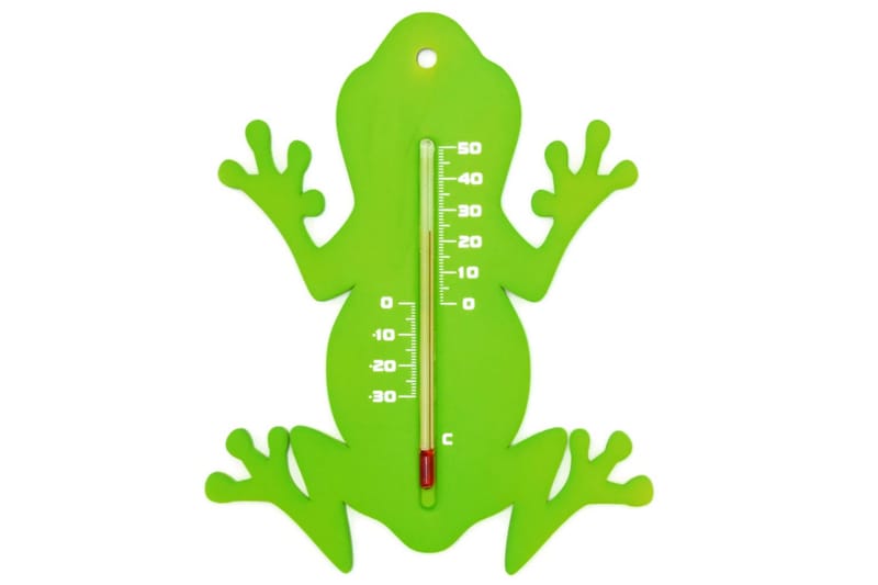 Nature udendørs vægtermometer frøfacon grøn - Grøn - Have - Udendørs miljø - Havedekoration - Regn & temperatur - Udendørstermometer