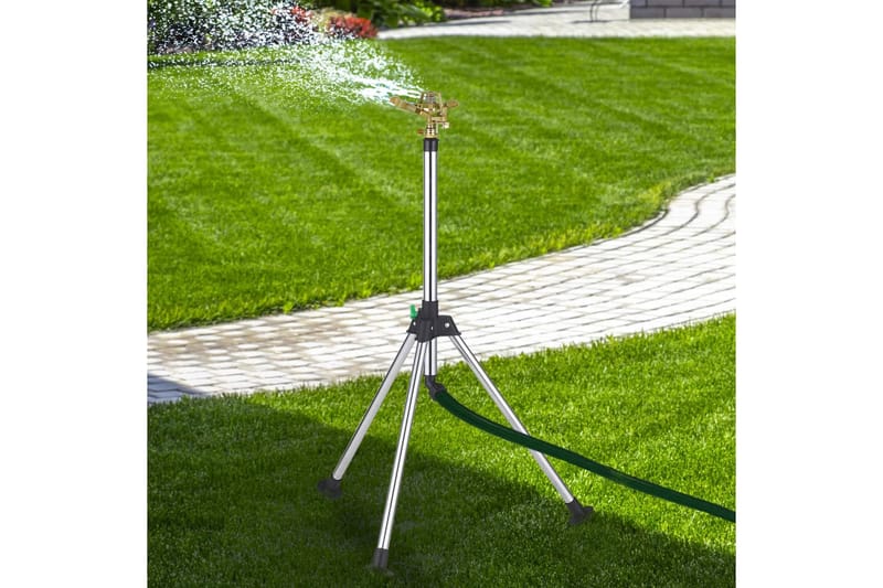 HI justerbar og drejelige sprinkler zinklegering - Sølv - Have - Udendørs miljø - Pumper og vanding - Vandspreder