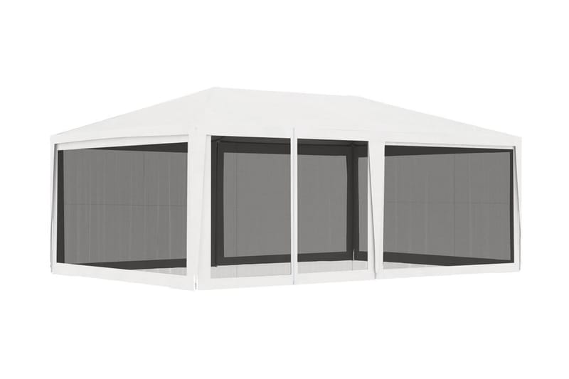Festtelt med 4 Sidevægge I Trådnet 4x6 M Hvid - Hvid - Have - Udendørs miljø - Udendørs opbevaring - Havetelt & lagertelte