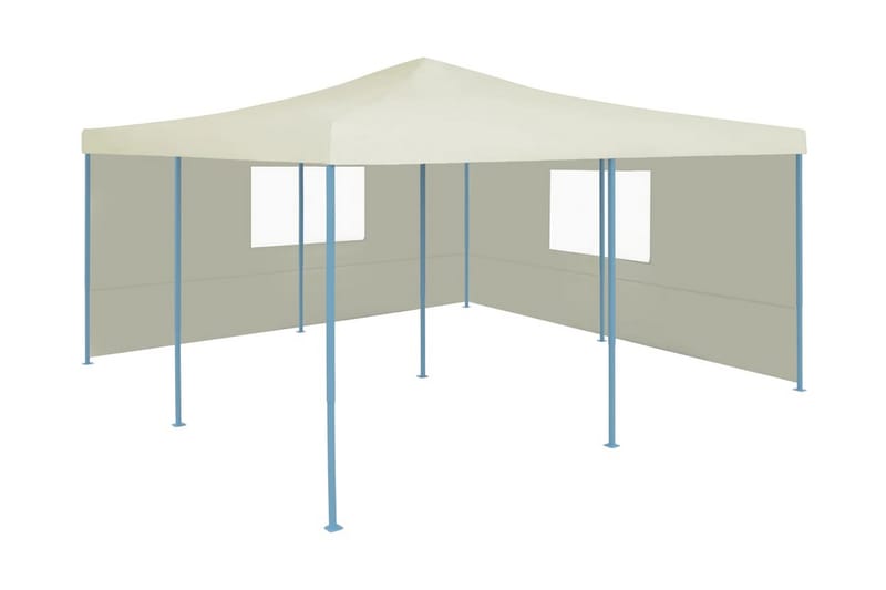 foldbar pavillon med 2 sidevægge 5 x 5 m cremefarvet - Creme - Have - Udendørs miljø - Udendørs opbevaring - Havetelt & lagertelte