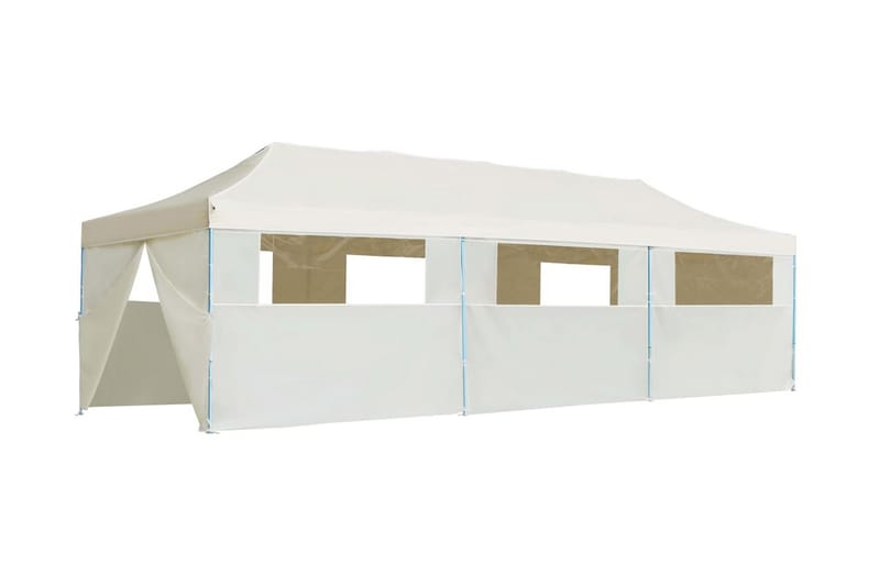 Foldbart Pop Op-Festtelt Med 8 Sidevægge 3 X 9 M Cremefarvet - Creme - Have - Udendørs miljø - Udendørs opbevaring - Havetelt & lagertelte - Partytelt