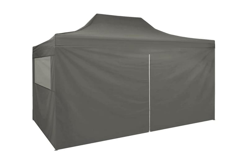 Foldbart Telt Pop-Up Med 4 Sidevægge 3 X 4,5 M Antracitgrå - Grå - Have - Udendørs opbevaring - Havetelt & lagertelte