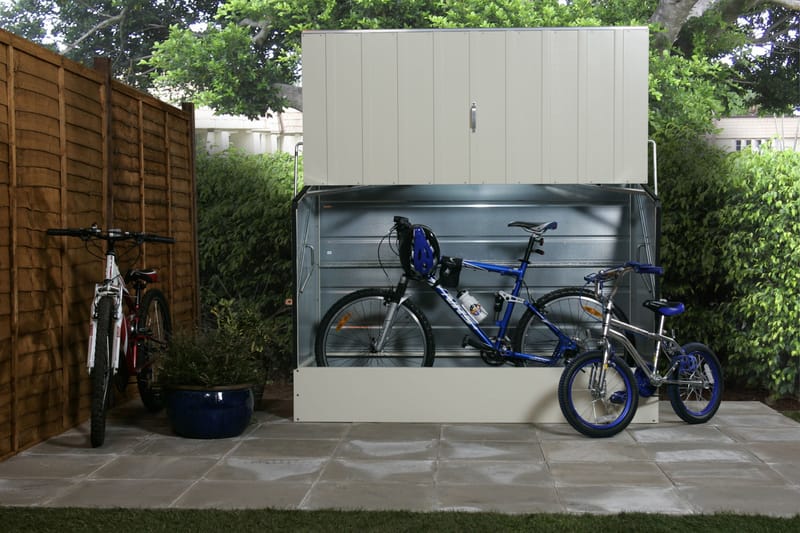 Opbevaringsboks Gop Bicycle store Cremehvid - L 196 x B 89 x H 133 cm - Have - Udendørs opbevaring - Redskabsskur