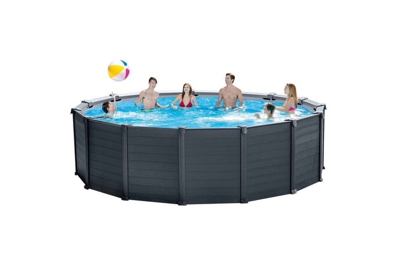INTEX fritstående swimmingpool Graphite Gray Panel 478x124 c - Have - Udendørsbad - Pool - Fritstående pool