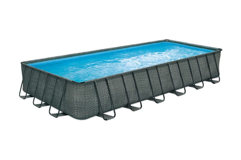 OUTTECH Premium FRAME Pool, PVC/Stål, 732x366x132, rektangul - Grå - Have - Udendørsbad - Pool - Fritstående pool