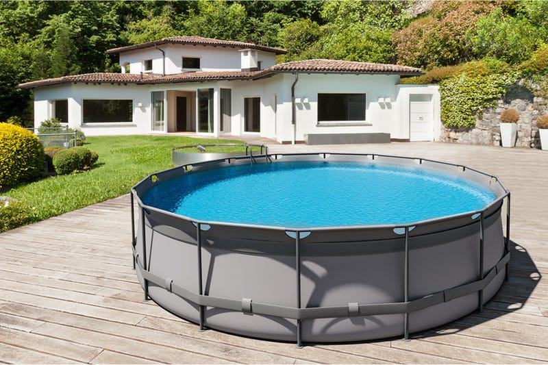 OUTTECH Premium Pool, Stål/PVC, 610x132 cm, rund - Grå - Have - Udendørsbad - Pool - Fritstående pool