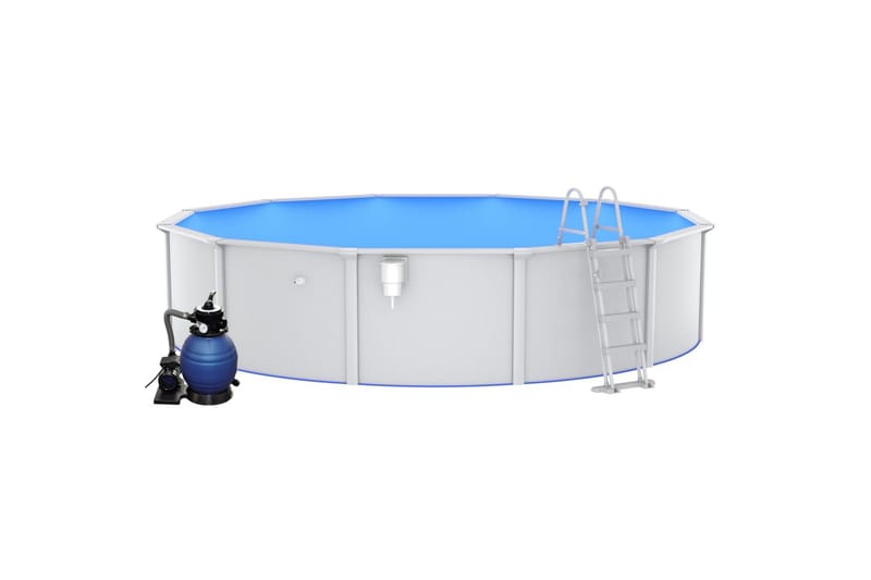 swimmingpool med sandfilterpumpe og poolstige 550x120 cm - Have - Udendørsbad - Pool - Fritstående pool