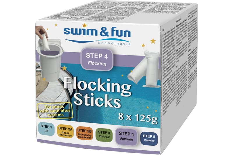 Flocking Sticks 1 kg 8 stk. af 125 gram pr. stk. - Have - Udendørsbad - Poolrengøring - Pool kemi og klortabletter