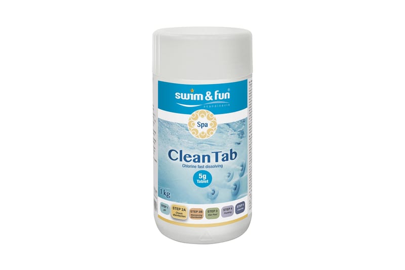 Swim & Fun Spa CleanTab 5g 1kg - Have - Udendørsbad - Poolrengøring - Pool kemi og klortabletter