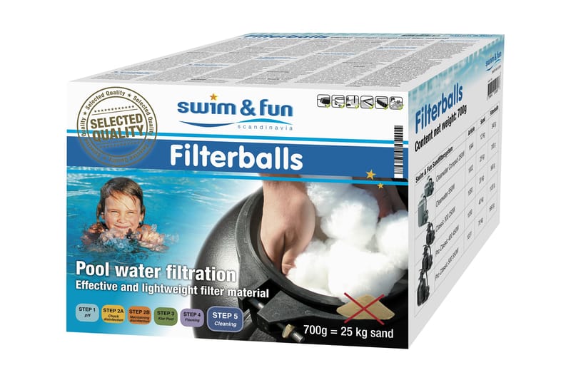 Swim & Fun Filterballs Multifase 700gr - Have - Udendørsbad - Poolrengøring - Sandfilter