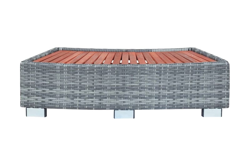 Spatrin i polyrattan 92 x 45 x 25 cm grå - Grå - Møbler - Sofaer - Lædersofaer