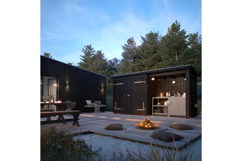 PLUS Nordic Multi Havehus 4,7 m² - 2 Moduler med Dobbeltdør - Grå - Have - Udestue & fritidshus - Hytter - Friggebod