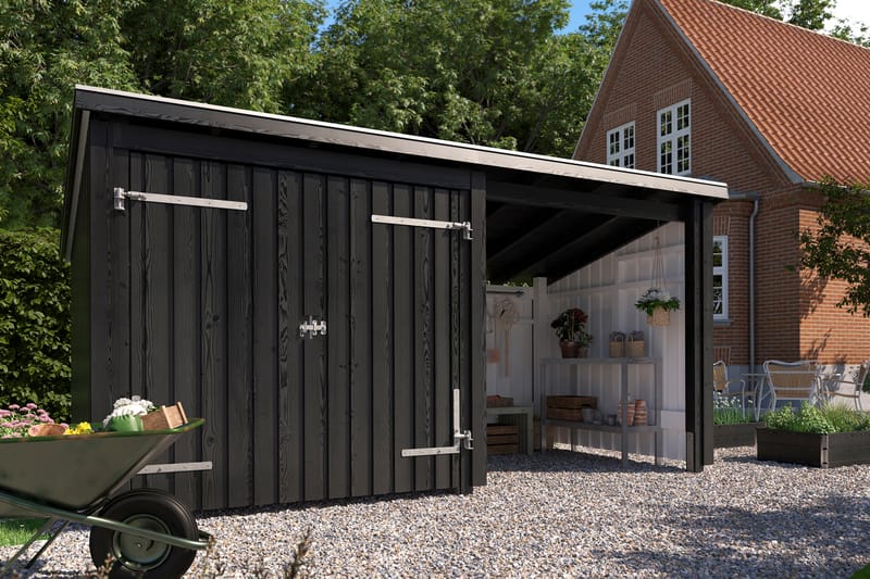 PLUS Nordic Multi Havehus 9,5 m² - 2 Moduler med Dobbeltdør - Grå - Have - Udestue & fritidshus - Hytter - Friggebod