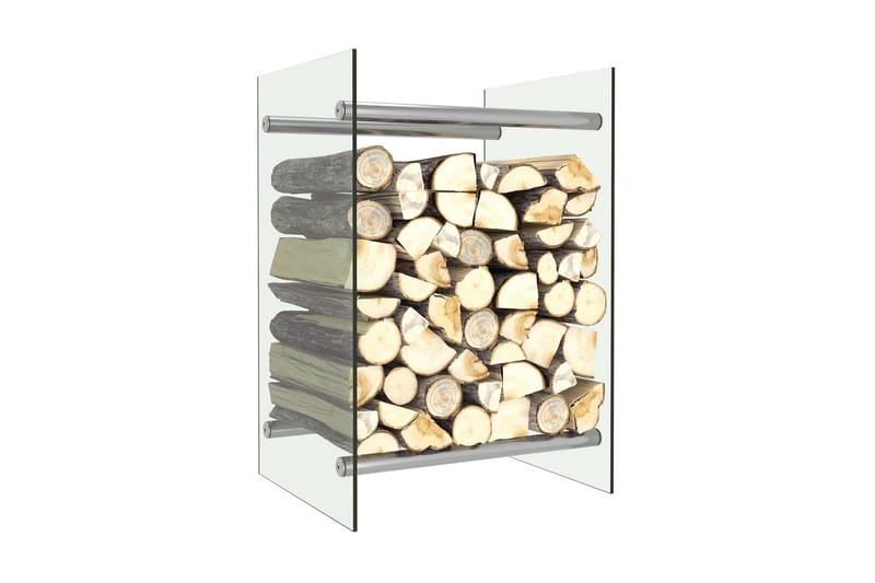 Brændestativ 40X35X60 cm Glas Transparent - Have - Udendørs miljø - Udendørs opbevaring - Brændeopbevaring