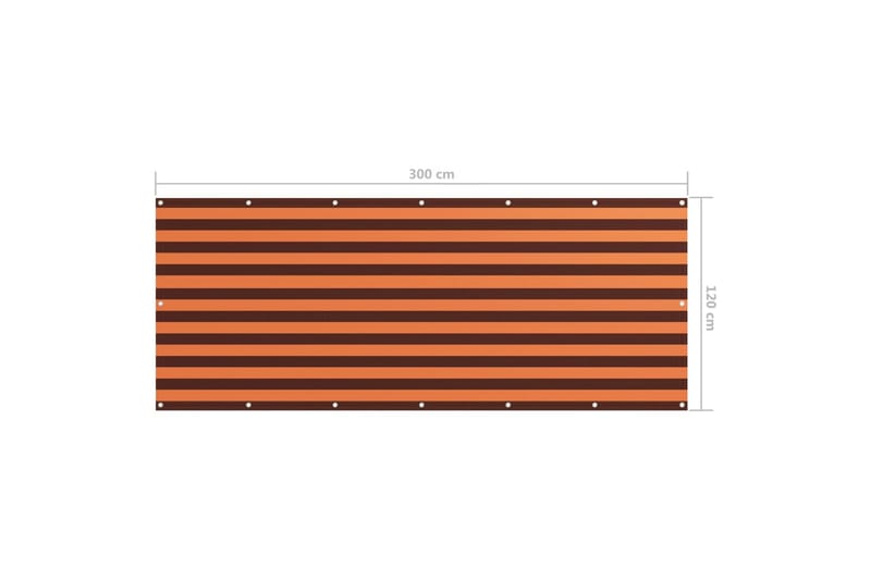 altanafskærmning 120x300 cm oxfordstof orange og brun - Flerfarvet - Havemøbler - Balkon - Sikkerhed & læhegn balkon - Altanafskærmning
