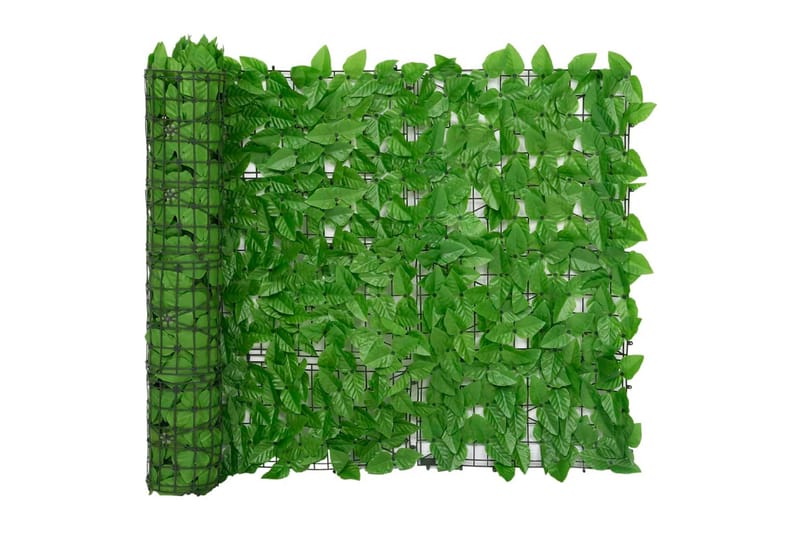 altanafskærmning 400x100 cm grønne blade - Grøn - Havemøbler - Balkon - Sikkerhed & læhegn balkon - Altanafskærmning