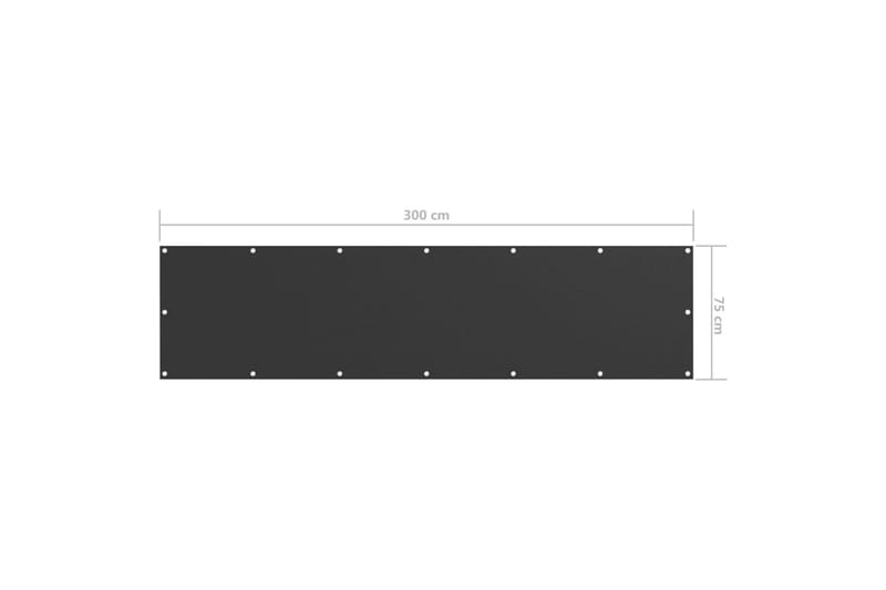 altanafskærmning 75x300 cm oxfordstof antracitgrå - Antracit - Havemøbler - Balkon - Sikkerhed & læhegn balkon - Altanafskærmning