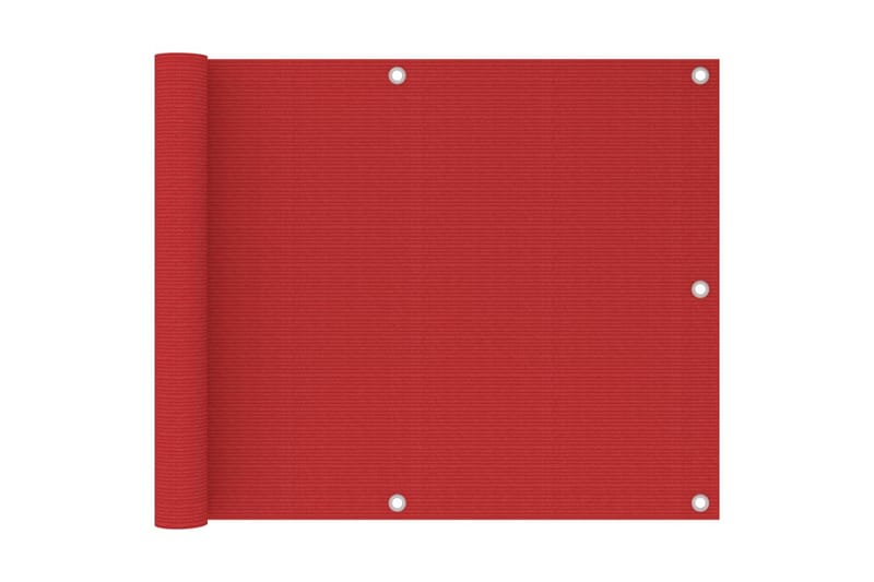 altanafskærmning 75x500 cm HDPE rød - Rød - Havemøbler - Balkon - Sikkerhed & læhegn balkon - Altanafskærmning