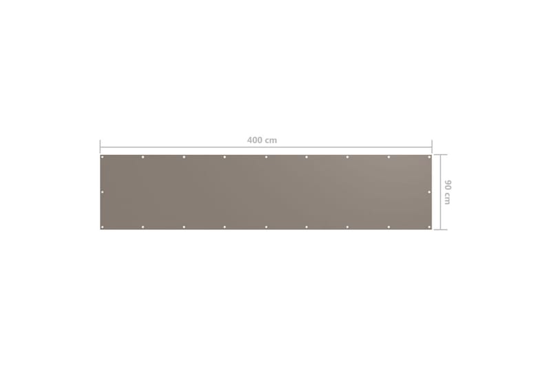 altanafskærmning 90x400 cm oxfordstof gråbrun - Gråbrun - Havemøbler - Balkon - Sikkerhed & læhegn balkon - Altanafskærmning