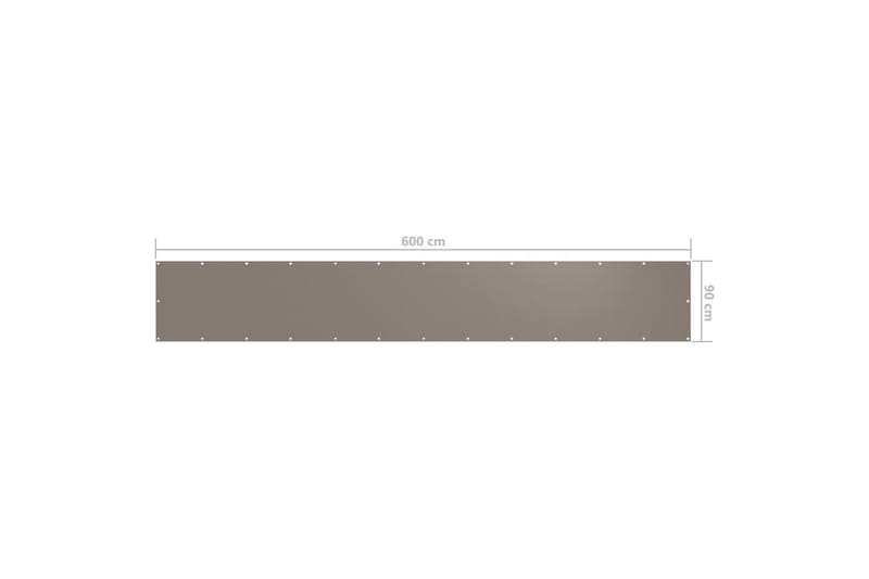 altanafskærmning 90x600 cm oxfordstof gråbrun - Gråbrun - Havemøbler - Balkon - Sikkerhed & læhegn balkon - Altanafskærmning