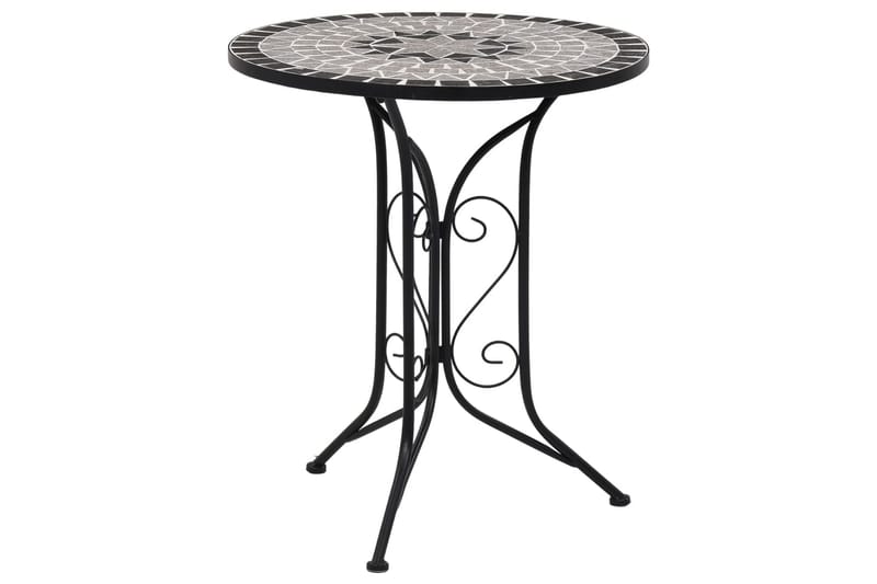 bistrosæt 3 dele mosaikdesign keramiske fliser grå - Grå - Havemøbler - Havebord - Caféborde