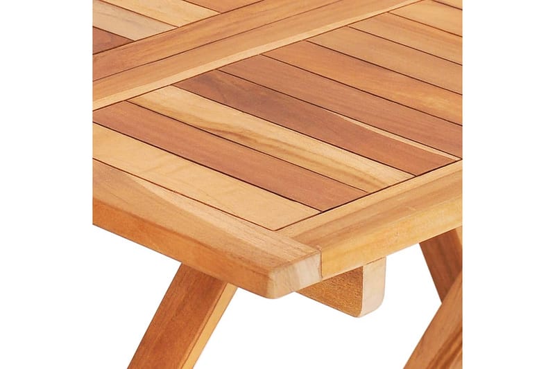 Foldbart Bistrobord 60x60x65 cm Massivt Teaktræ - Brun - Havemøbler - Havebord - Caféborde