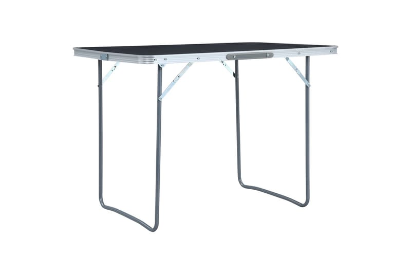 foldbart campingbord 120 x 60 cm aluminium grå - Grå - Havemøbler - Havebord - Campingborde