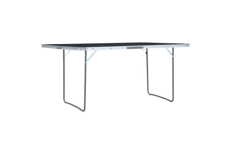 foldbart campingbord 180 x 60 cm aluminium grå - Grå - Havemøbler - Havebord - Campingborde