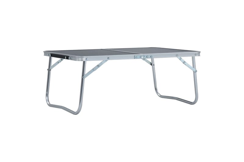 foldbart campingbord 60 x 40 cm aluminium grå - Grå - Havemøbler - Havebord - Campingborde