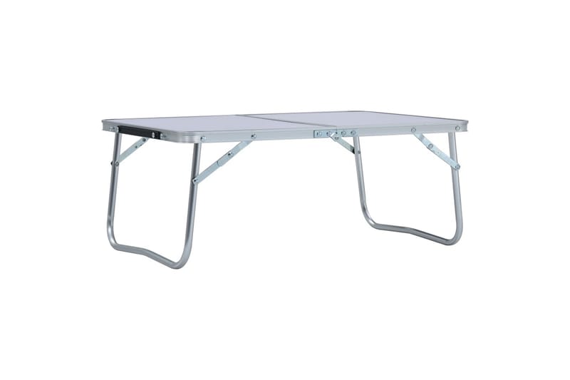 foldbart campingbord 60 x 40 cm aluminium hvid - Hvid - Havemøbler - Havebord - Campingborde