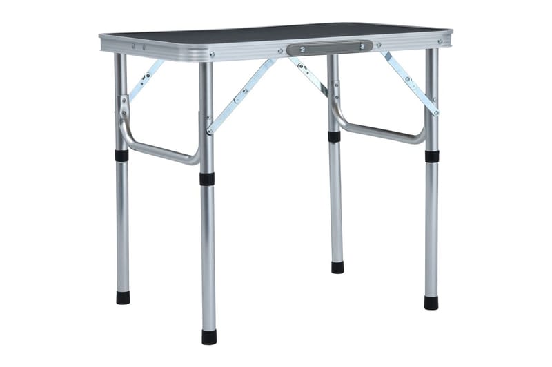 foldbart campingbord 60 x 45 cm aluminium grå - Grå - Havemøbler - Havebord - Campingborde
