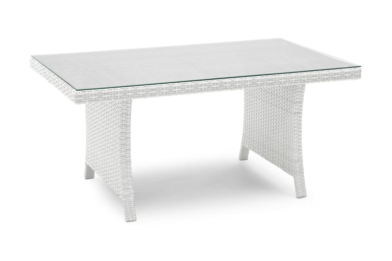 Wisconsin Loungebord Højt 120 cm Polyrattan/Hvid - Hillerstorp - Havemøbler - Havebord - Loungeborde & Sofaborde udendørs