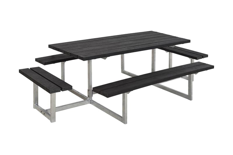Basic bord- og bænkesæt komplet med 2 udbygninger - Havemøbler - Havebord - Picnicbord
