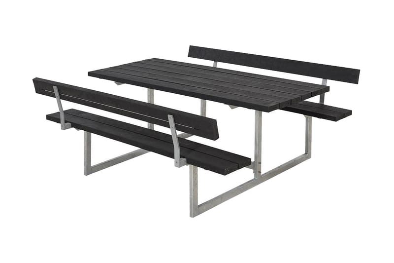 Basic bord- og bænkesæt med 2 ryglæn - Havemøbler - Havebord - Picnicbord