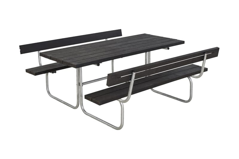 Classic bord- og bænkesæt med 2 ryglæn B: 177 L: 177 H: 75 - Havemøbler - Havebord - Picnicbord