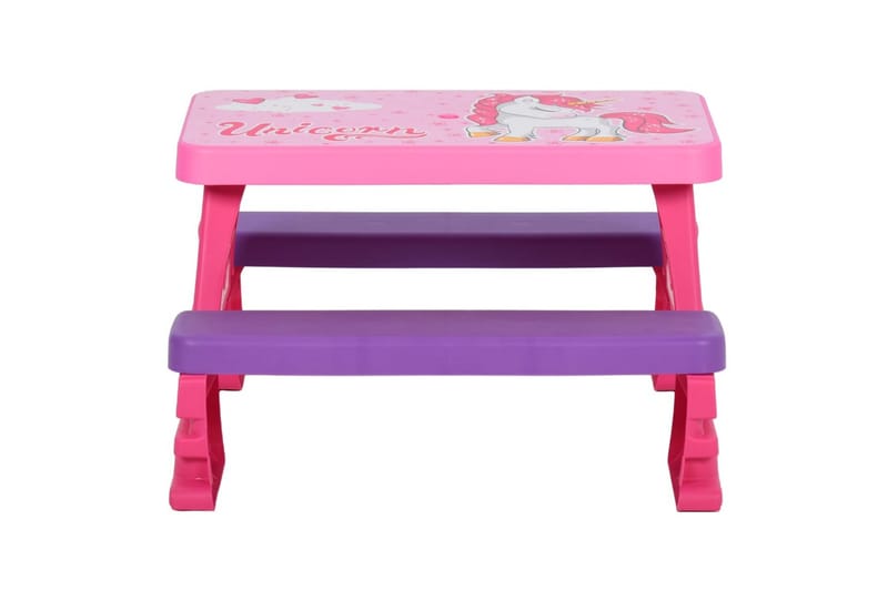 picnicbord med bænke til børn 79x69x42 cm pink - Havemøbler - Havebord - Picnicbord