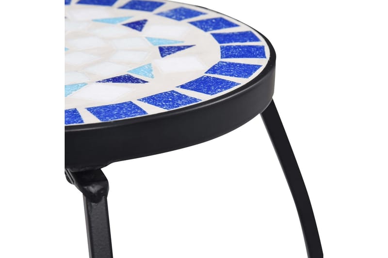 Borde 3 Stk. Mosaikdesign Keramisk Blå Og Hvid - Blå - Havemøbler - Havebord - Sidebord
