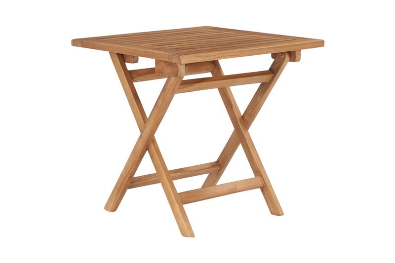 Foldbart Havebord 45x45x45 cm Massivt Teaktræ - Brun - Havemøbler - Havebord - Sidebord