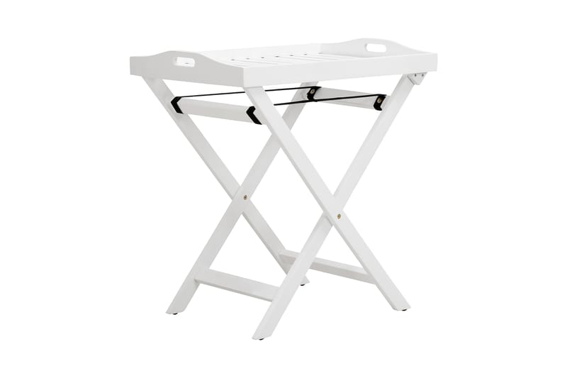 Husarö Bakkebord 70x45 cm - Hvidlakeret Akacie - Havemøbler - Havebord - Sidebord