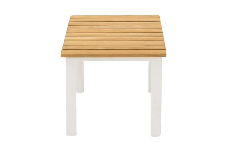 Karibib Sidebord 40 cm Hvid/Teak - Venture Home - Havemøbler - Havebord - Sidebord