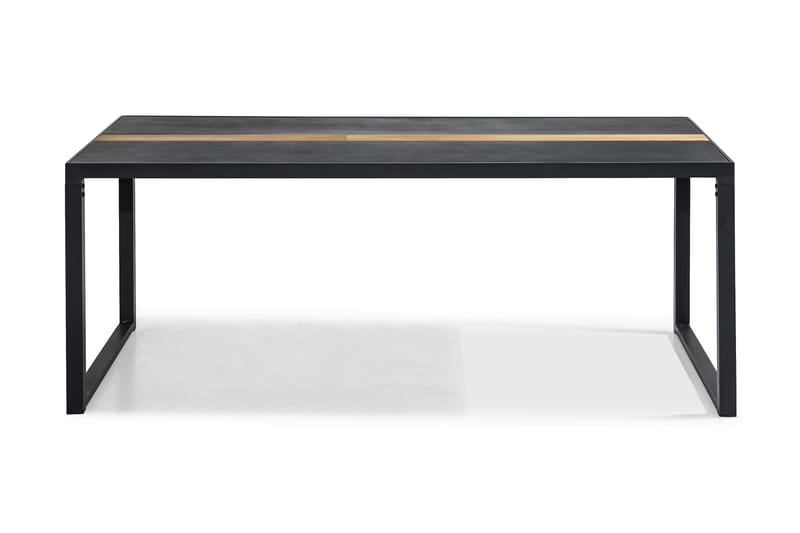 Bastian Spisebord 200x100 cm - Sort/Teak - Havemøbler - Havebord - Spisebord & havebord