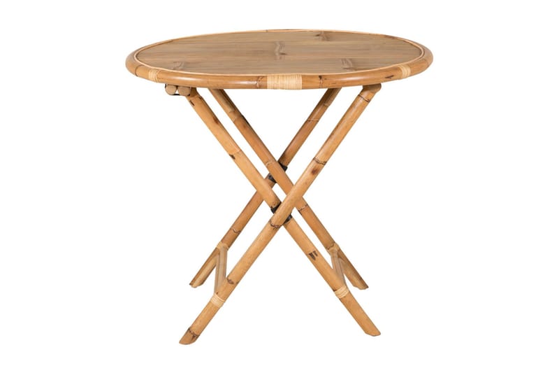 Carrien Cafébord Rundt 80 cm Bambus - Havemøbler - Havebord - Spisebord