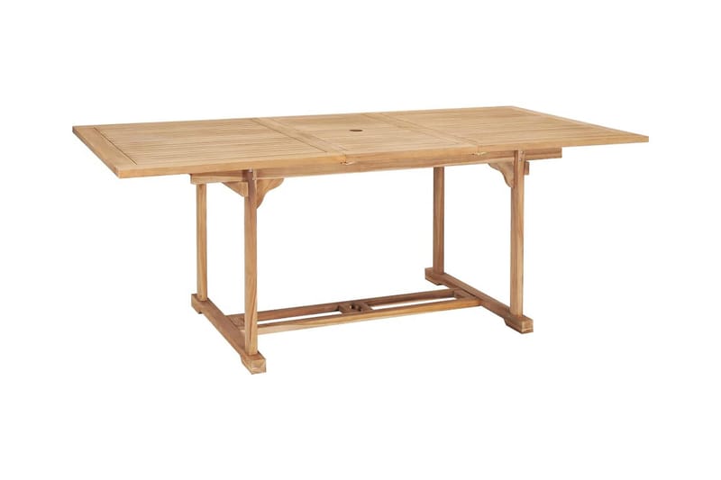 Forlængeligt Spisebord (150-200) X 100 X 75 Cm Teak - Brun - Havemøbler - Havebord - Spisebord