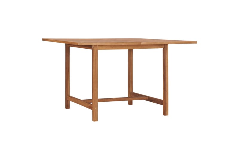 Havebord 120x120x75 cm Massivt Teaktræ - Brun - Havemøbler - Havebord - Spisebord