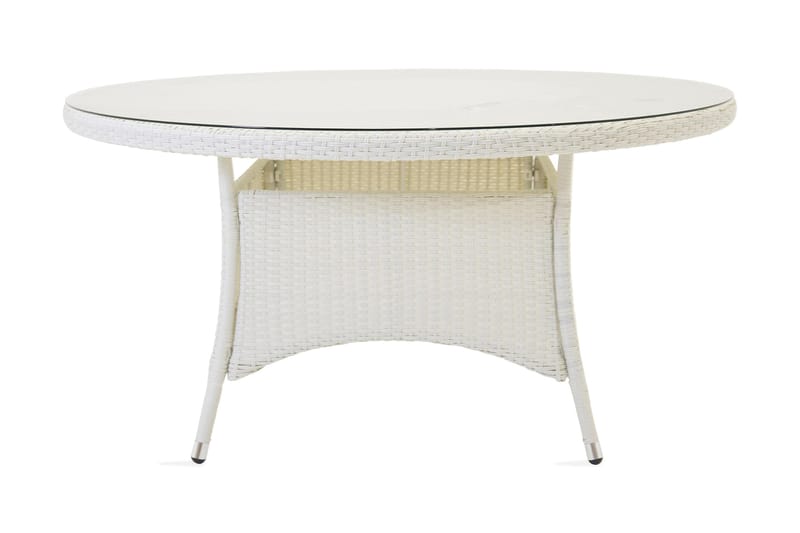 Namutoni Spisebord 90 Runt - Glas/Hvid - Havemøbler - Udendørsgruppe - Havesæt