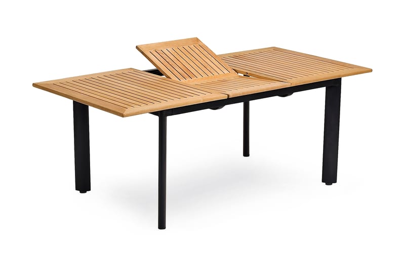 Nydala Spisebord 150-200 - Sort/Teak - Havemøbler - Havebord - Spisebord & havebord