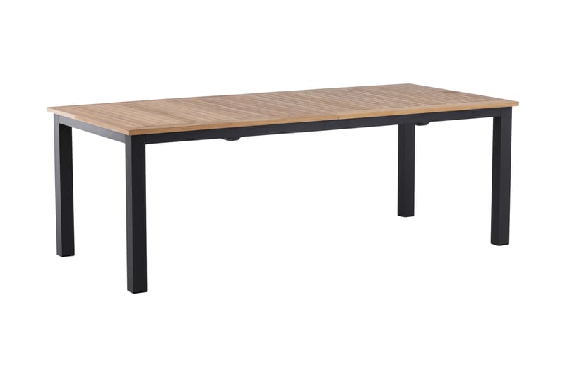 Panama Udvideligt Spisebord 224 cm - Sort/Teak - Havemøbler - Havebord - Spisebord