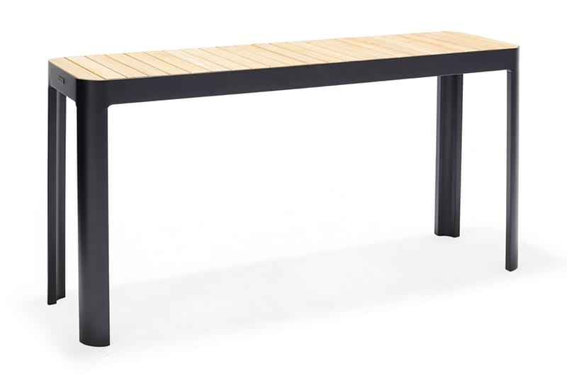 Portals Spisebord 143 cm - Sort/Træ - Havemøbler - Havebord - Spisebord