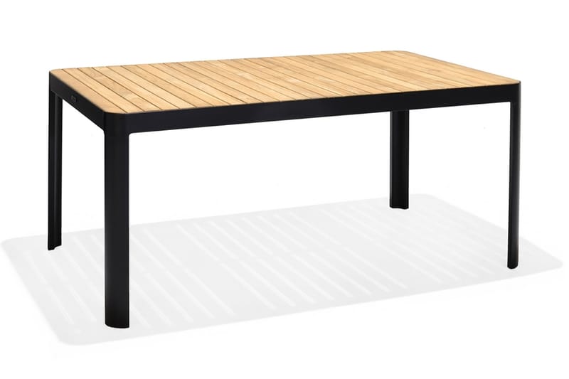 Portals Spisebord 161 cm - Sort/Træ - Havemøbler - Havebord - Spisebord & havebord