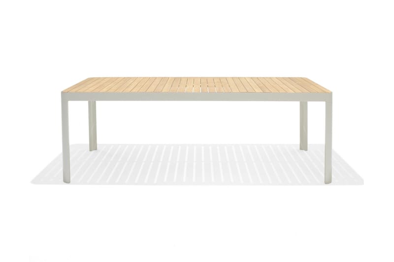 Portals Spisebord 209 cm - Hvid/Træ - Havemøbler - Havebord - Spisebord